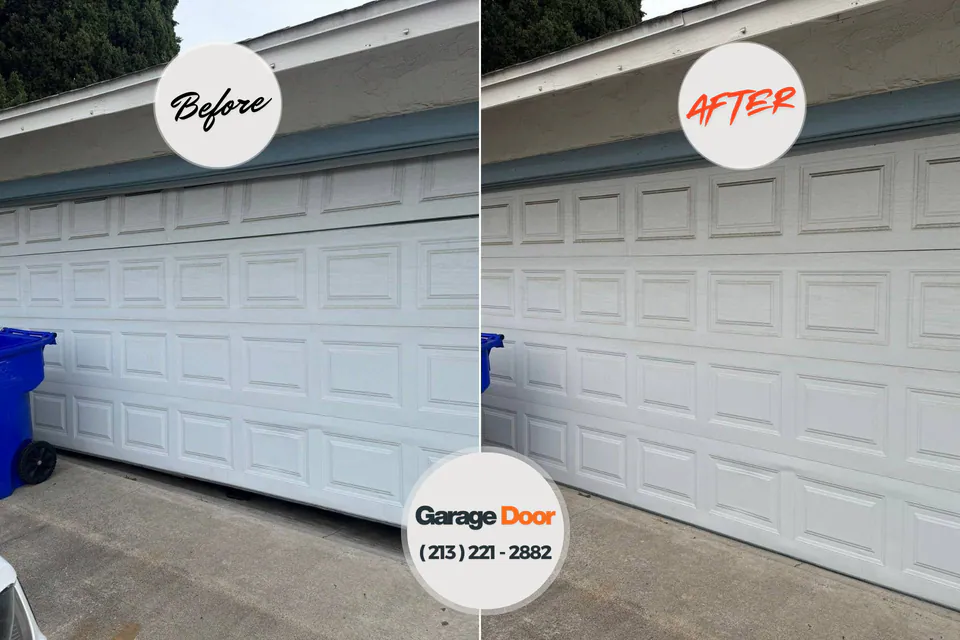 Before and after: garage door repair Walla Walla East, WA